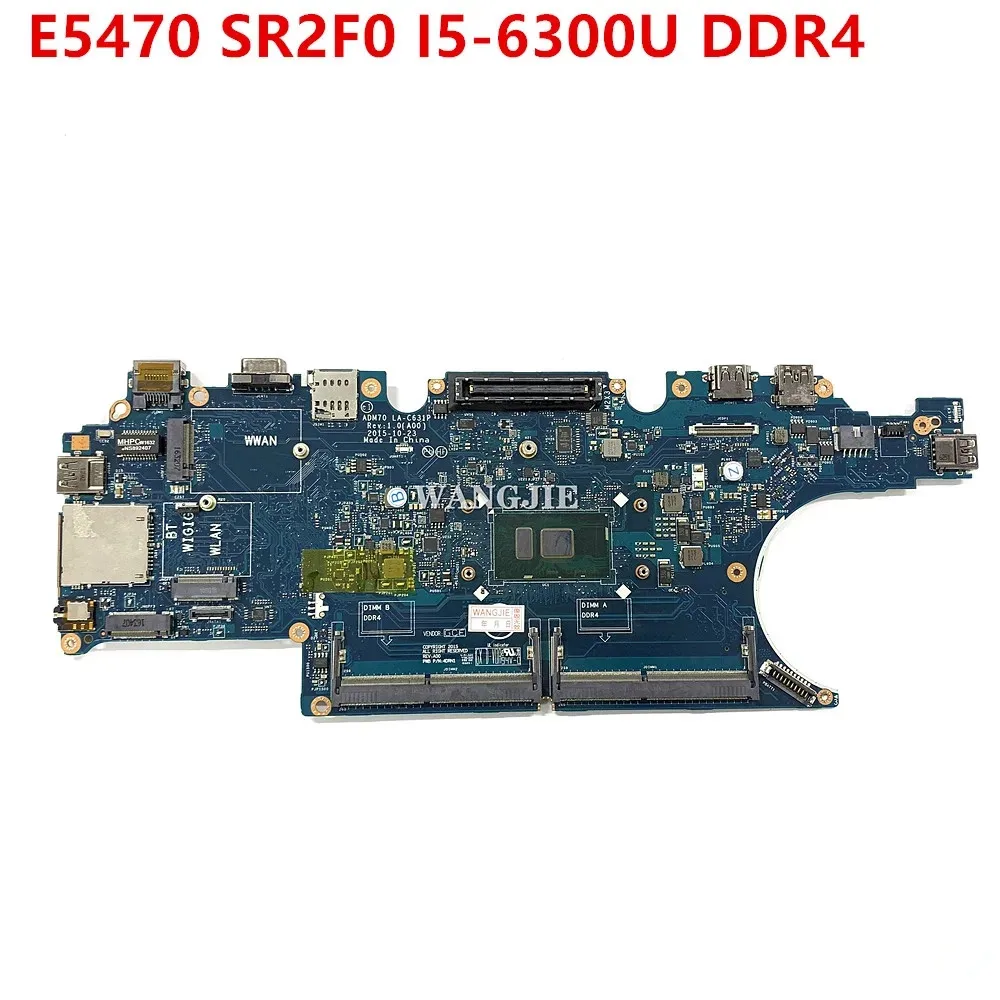 CN-0HCP0K 0HCP0K 0C0NC4 Mainboard For DELL E5470 Laptop Motherboard ADM70 LA-C631P With 6th CPU 100% Working