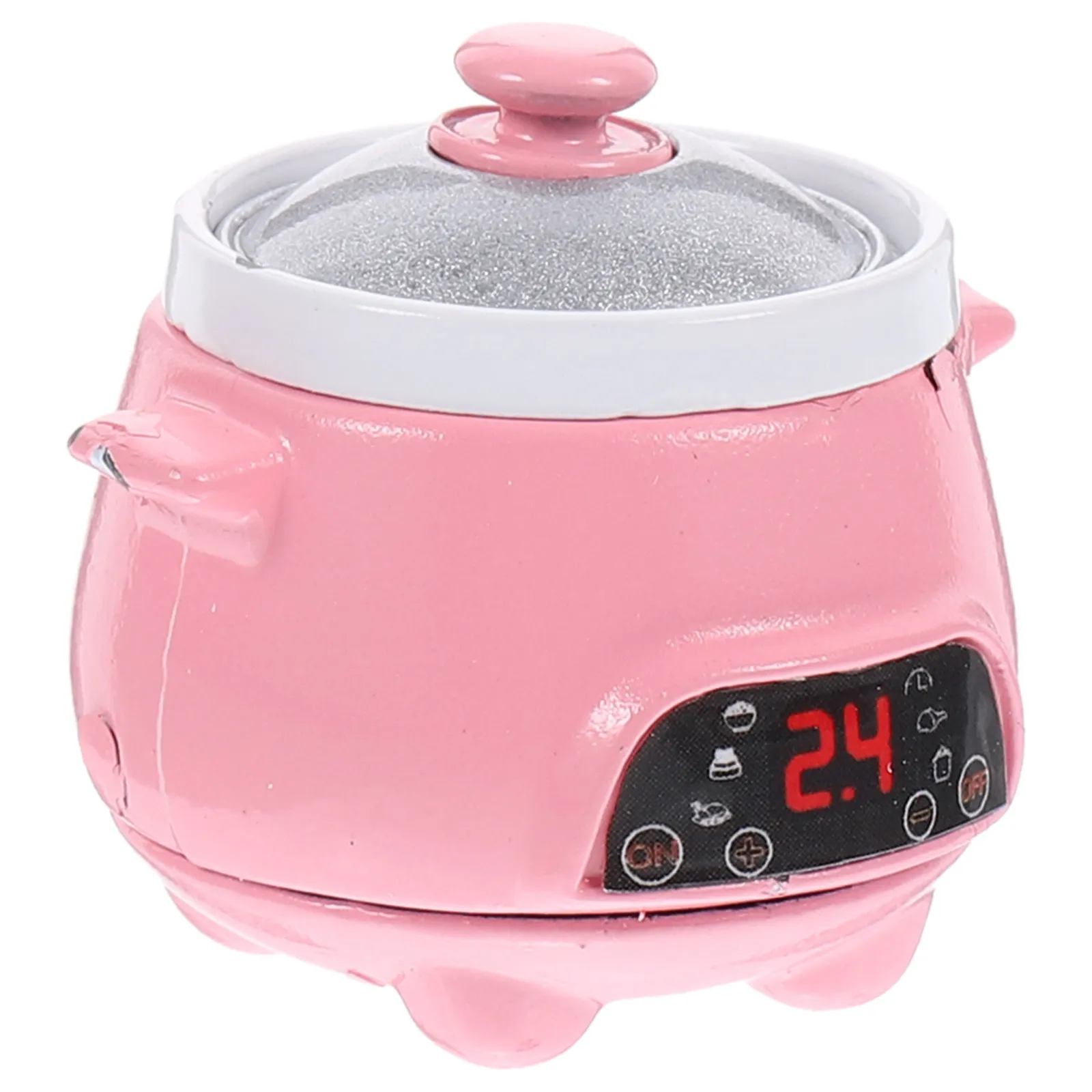 

Realistic Mini Rice Cooker for Miniature House Kitchen Staging Creative Pretend Play Lifelike Details Enhances Dollhouse