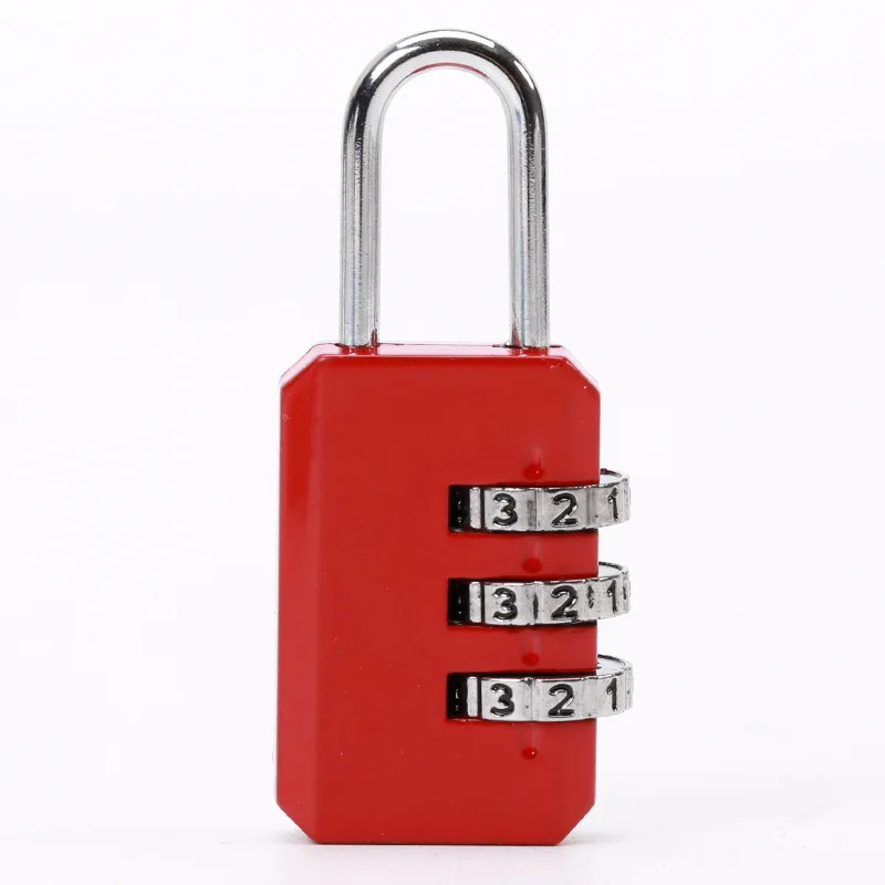 3-stelliges multifunktionales Zahlenschloss für Gepäck, Fitness, Schrank, Rucksack, Reisen, Diebstahlsicherung, Kombinationsschloss aus Aluminiumlegierung – Detail 3