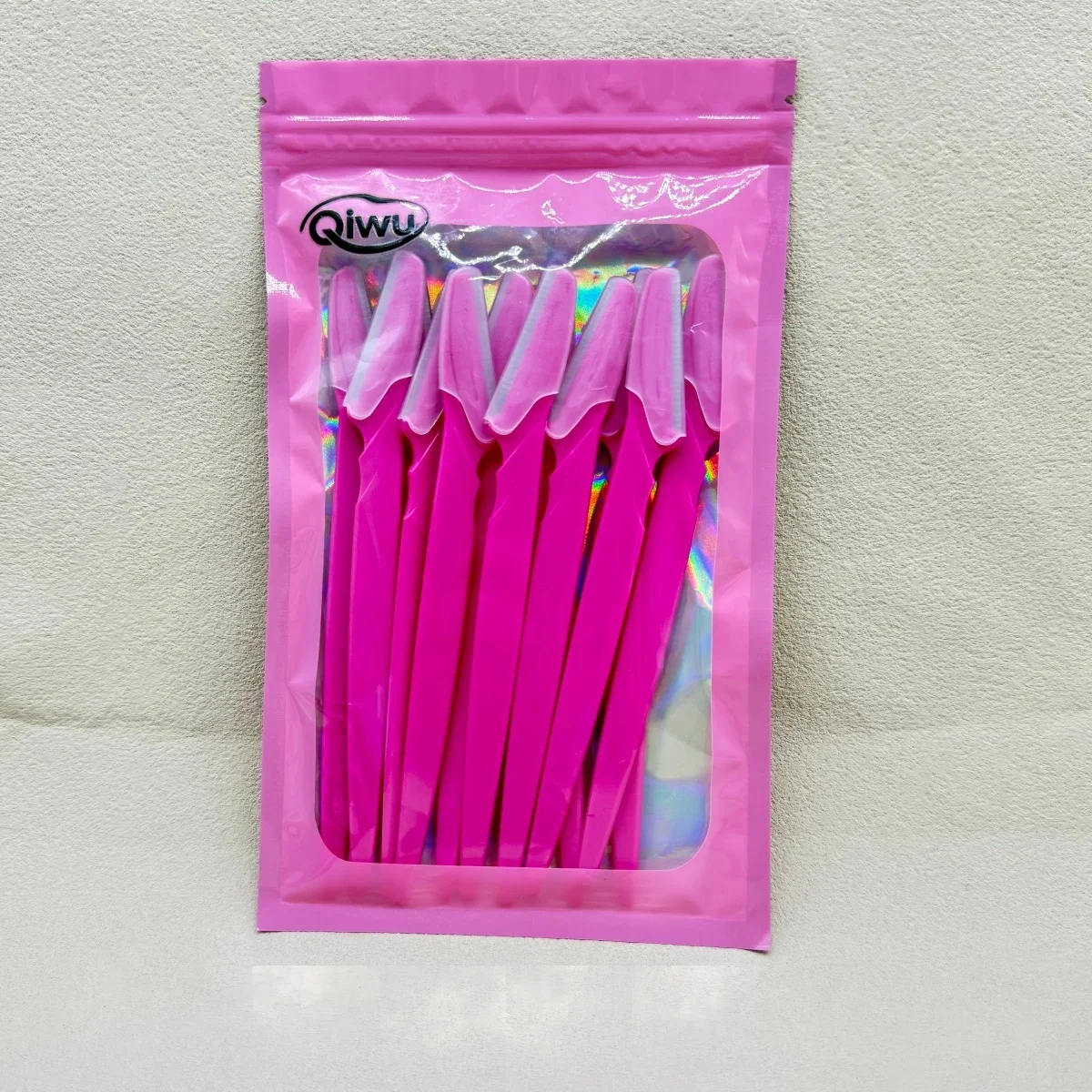 Qiwu 12 pçs sobrancelha segurança navalha mulher maquiagem trimmer lâmina barbeador portátil rosto navalha olho sobrancelha depilação cortadores de remoção de pêlos