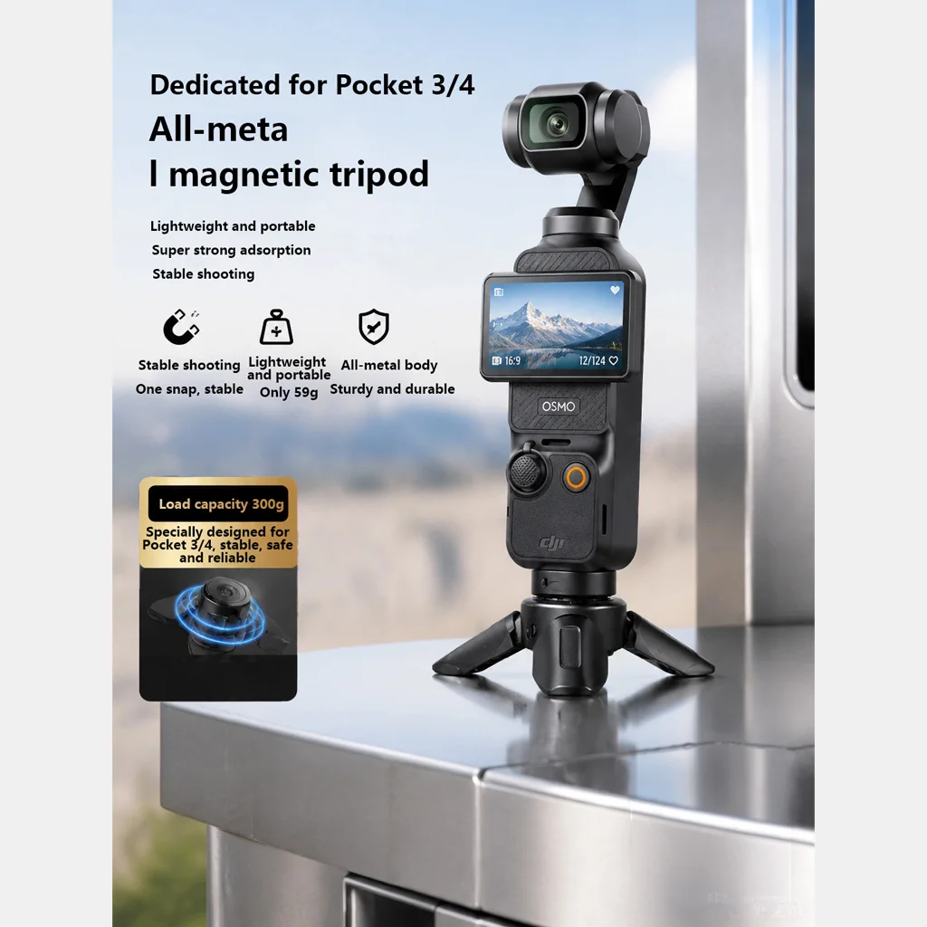 Kunststoff-Mini-Stativständer mit 1/4'' Schraubanschluss für GoPro Action-Kamera, Video-Handy, Vlog-Handgriff für DJI Pocket 3 4 Gimbal-Halterung – Detail 12