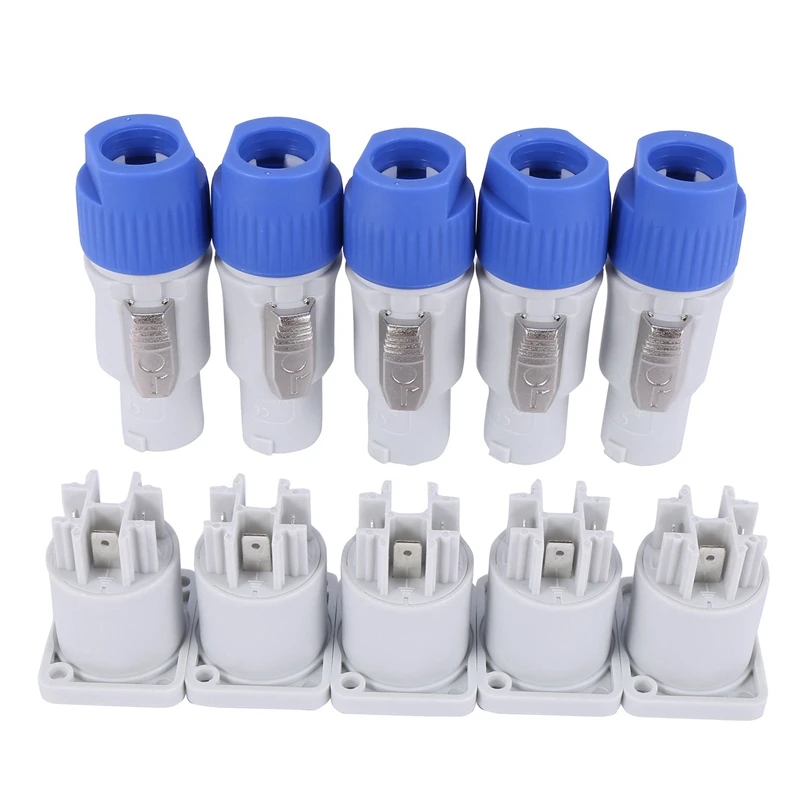 60 Set Powercon Type A NAC3FCA+NAC3MPA-1 Chassis Plug Panel Adapter