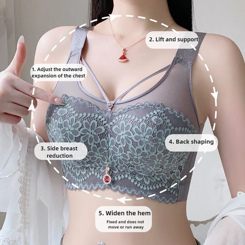 حمالات الصدر التخسيس CDE للنساء حجم كبير السيدات مكافحة الجاذبية رفع Bralette جمع مثير حمالة مكافحة أفرغت ضبط الصدر