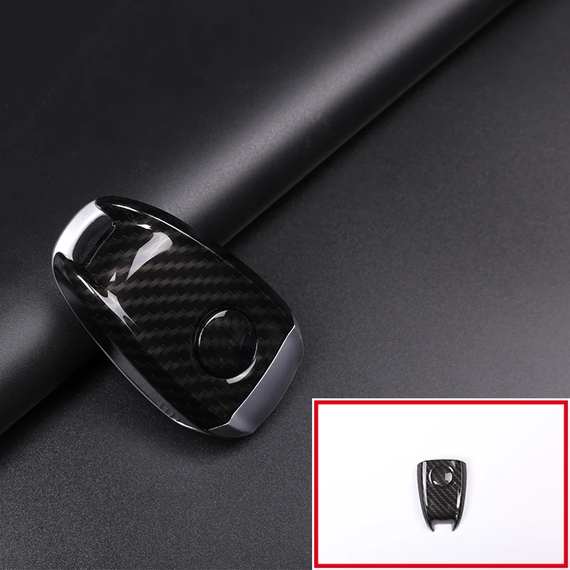 1 Pcs For Alfa Romeo Giulia Stelvio 2017 2018 Carbon Fiber Style ABS Plastic Key Shell Cover Trim Car Accessories Parts