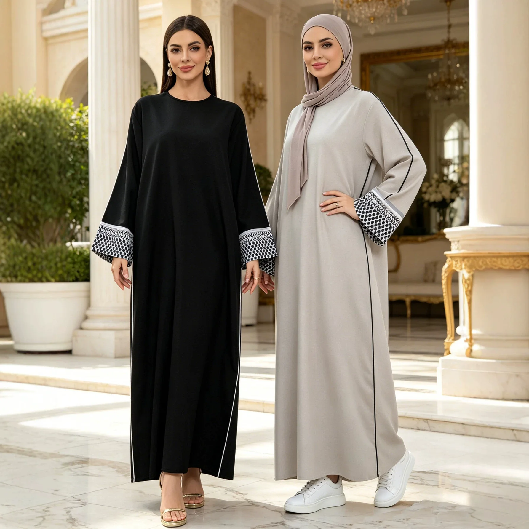

Women's Clothing Hot-selling 2026 New Printed Fashion Elegant Dress Pullover Top Ethnic Style Ramadan Dubai Luxury Islam Elegant