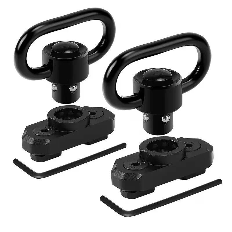 2 Pack Two Point QD Sling Swivels Mount ,8different point position 45°rotation locked design,for hunting,Toy Gun Accessories