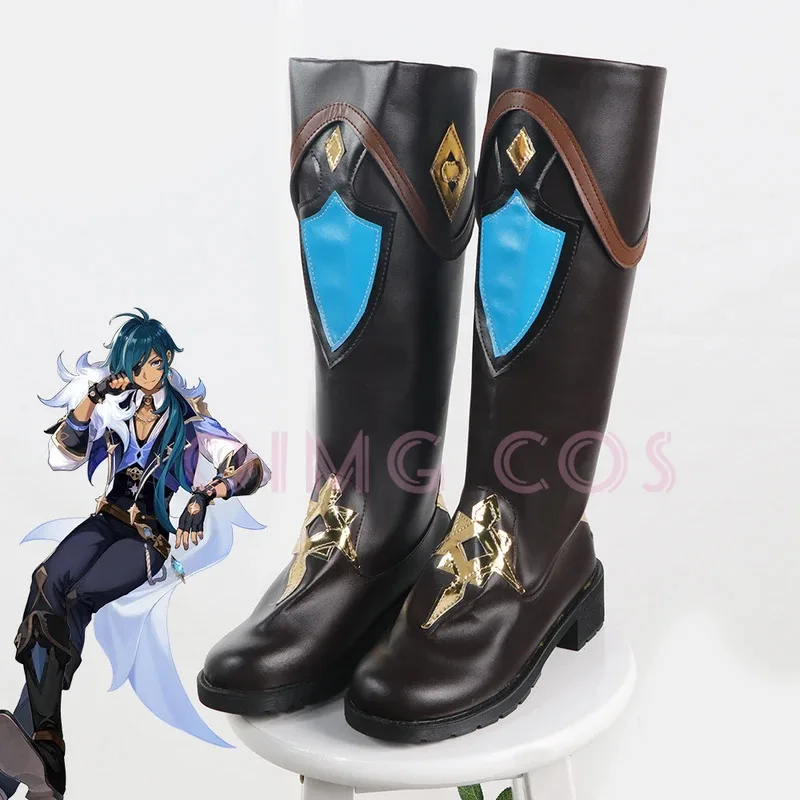 

Genshin Impact Kaeya Обувь для косплея Аниме Китайский стиль Хэллоуин для мужчин Игра