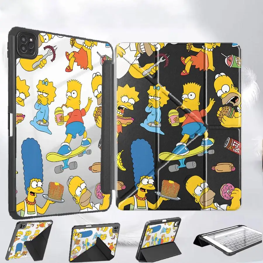 

Simpson Cartoon Tablet Case For iPad Air 4 5 M3 M2 M4 11inch Pro 11th 10th 9th 8th 7th 12.9inch Pro 2025 Mini 6 7 Holder Cover