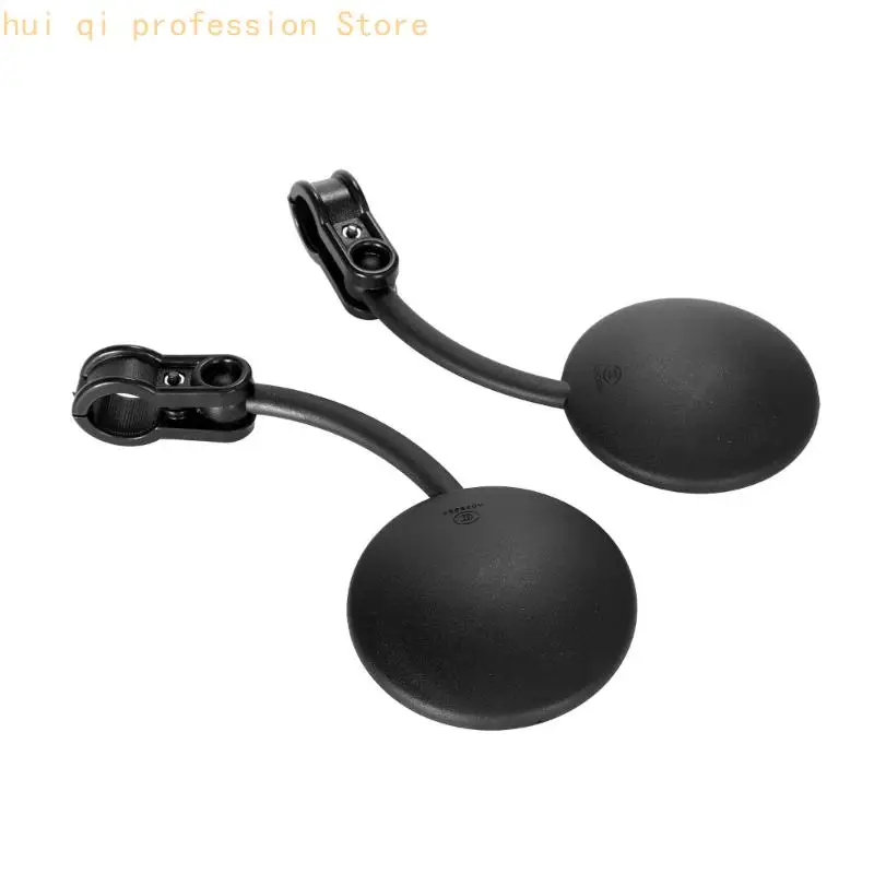 Clip-On-Spiegelpaar für Motorradlenker, 22-mm-Rundspiegel mit Metallschaft, Winkelgelenk und täglicher Straßenersatz H8WE – Detail 5