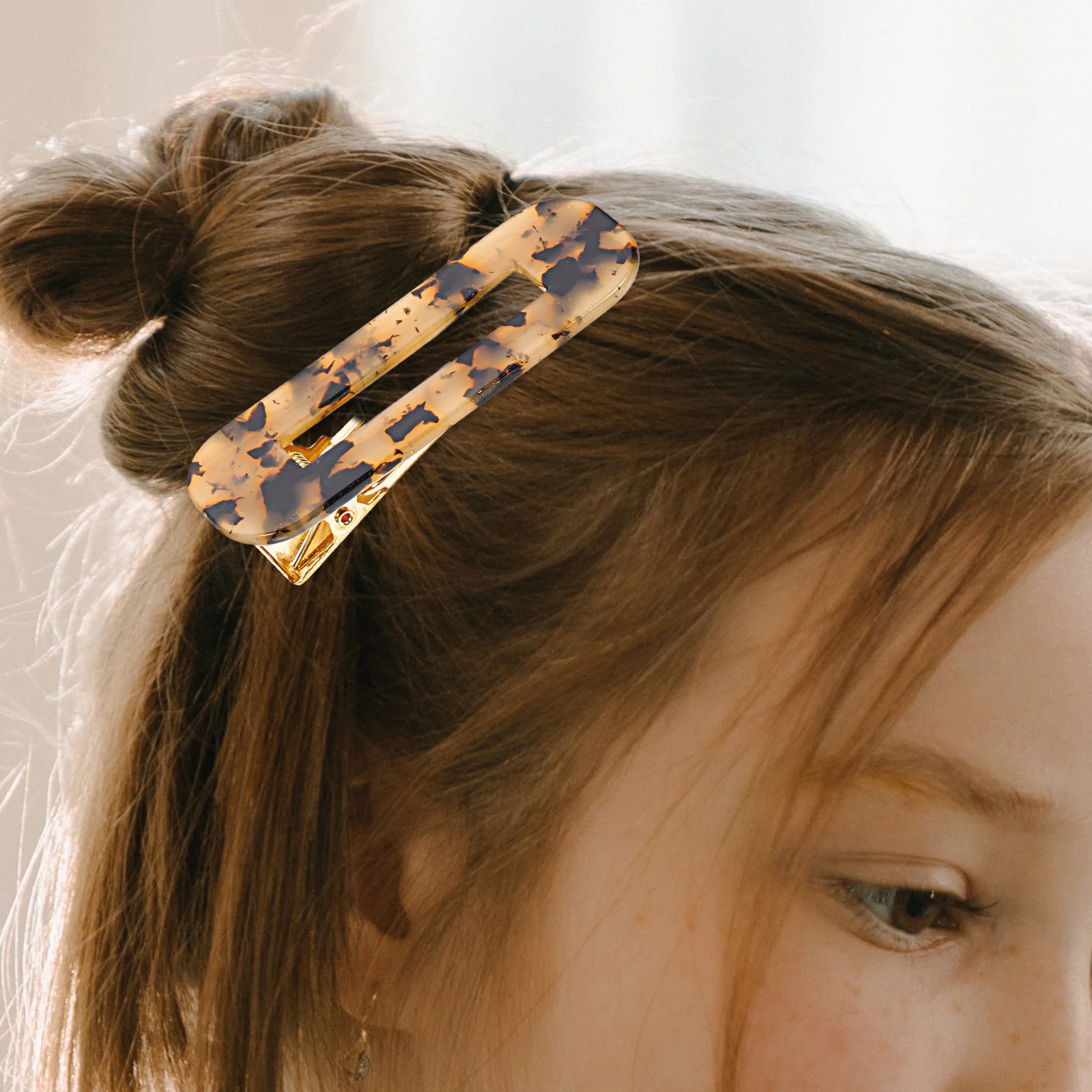 

2pcs Duckbill Hair Clips Stylish Barrettes Durable Smooth Acetate for Women Girls Thick Thin Curly Straight Hair Flower Girl