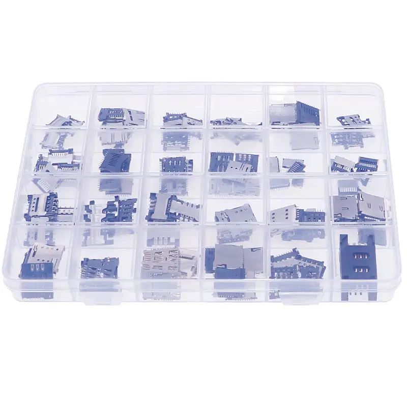 120pcs 24value x 5pcs SD mini TF sim Micro nono Card Holder Card Slot Card Holder cellulare Memory Card Holder kit misto