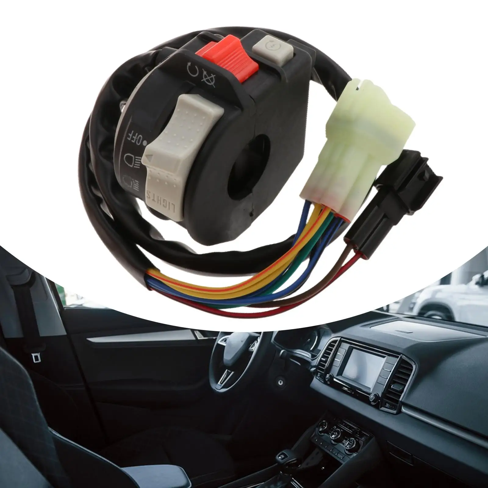 

Left Handlebar Control Switch 5TG-83973-09-00 Accessory Headlight Switch Replacement for Yamaha ATV Yfz450 Easy to Install