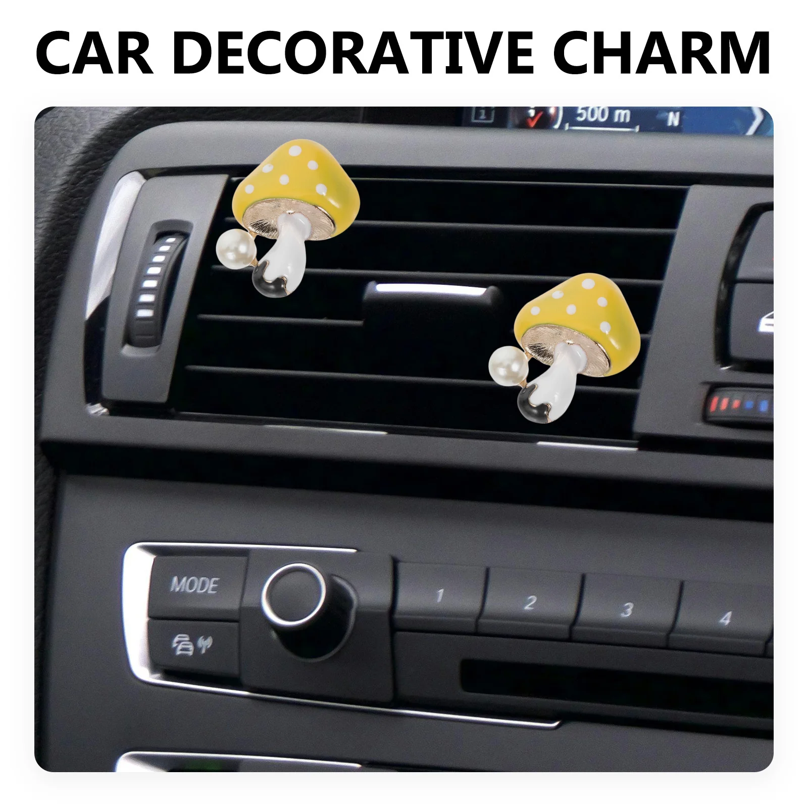 

5Pcs Car Air Vent Ornament Cute Mushroom Charm Auto Vent Decoration Car Accessories Decorative Interior Mushroom Charms