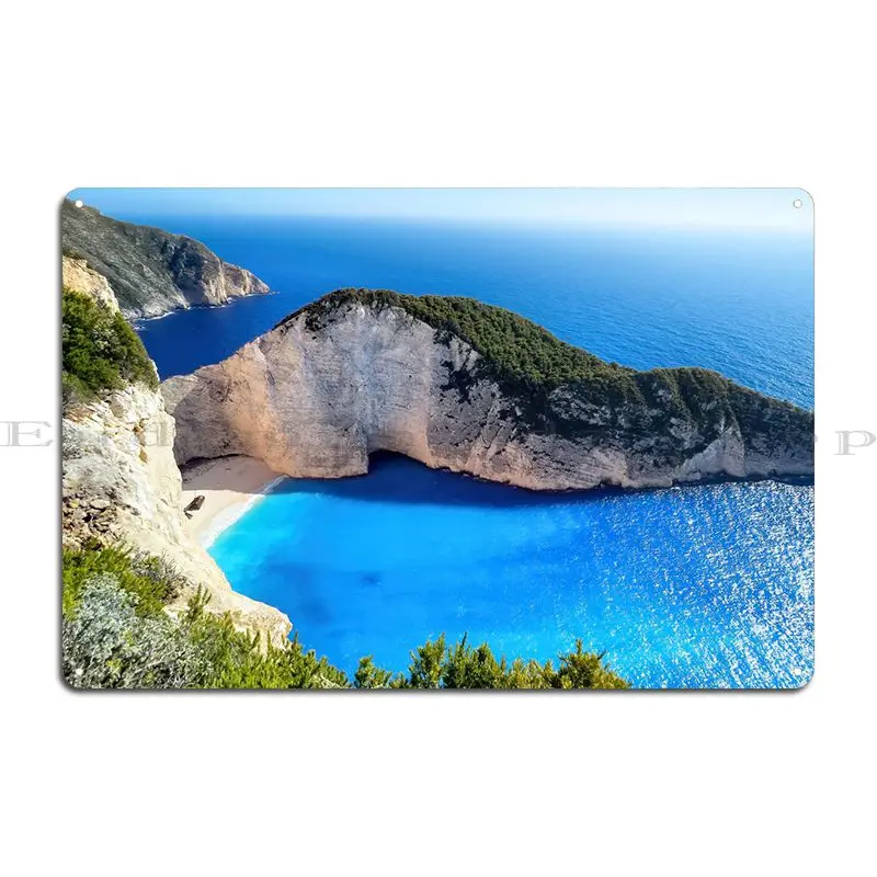 Bay At Zakynthos Metal Sign Wall Decor Customized Mural Living Room Design Tin Sign Poster