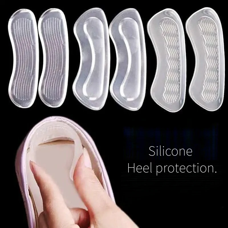 Silicone High Heel Stickers for Women Men Anti Wear Shoe Insole Cushion Non-Slip Foot Pads Heel Liner Gel Care Protector Inserts