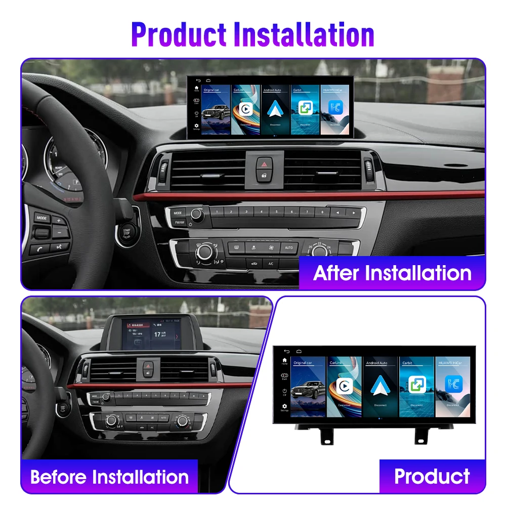 For BMW 1 Series 2 Series 2017-2019 EVO Convertible Linux Car Radio Multimedia Player GPS Navigation Wireless Carplay 12.3Inch