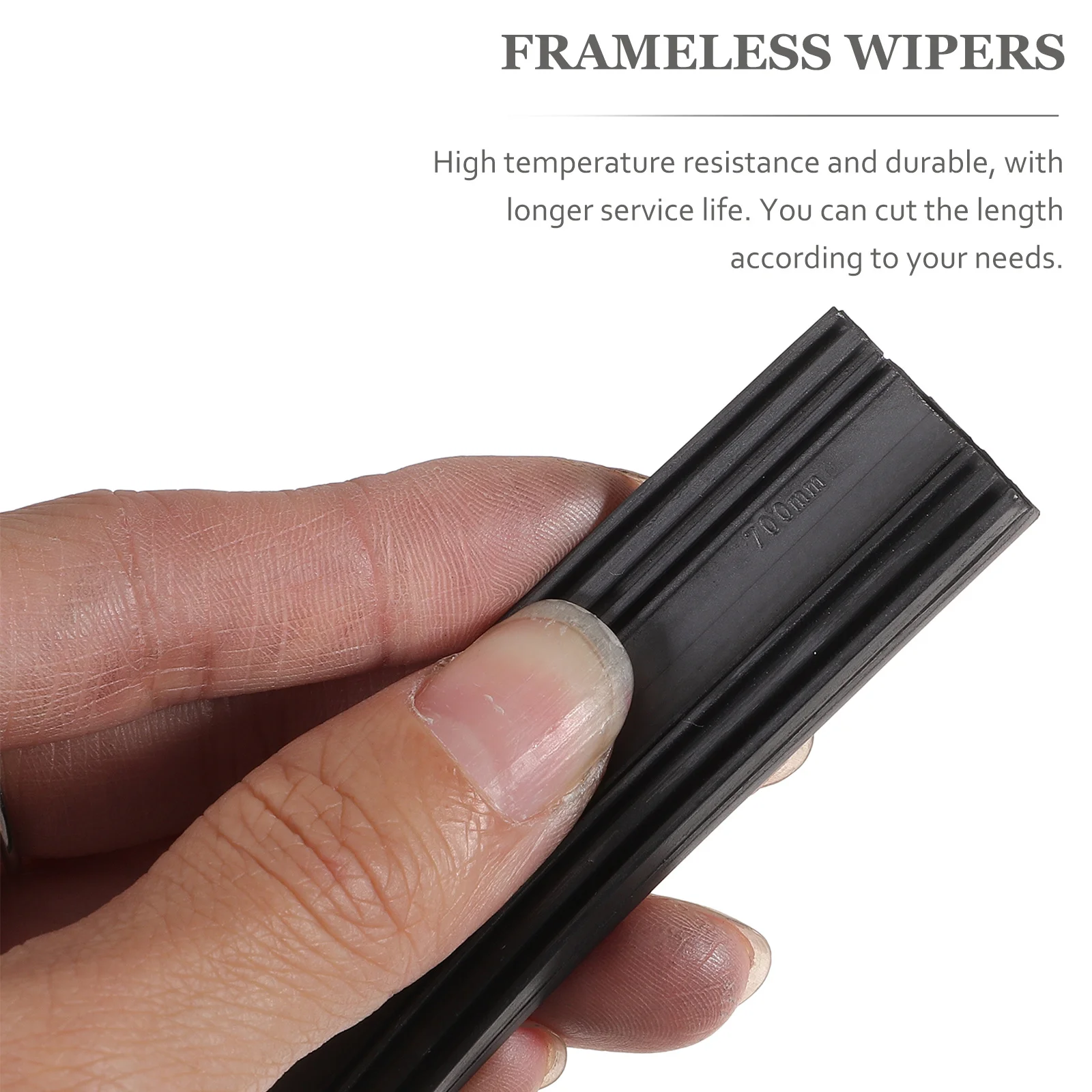 

10Pcs Frameless Wiper Rubber Strips Durable Universal Automotive Windshield Wiper Blades Refills Carbon Ink Treated