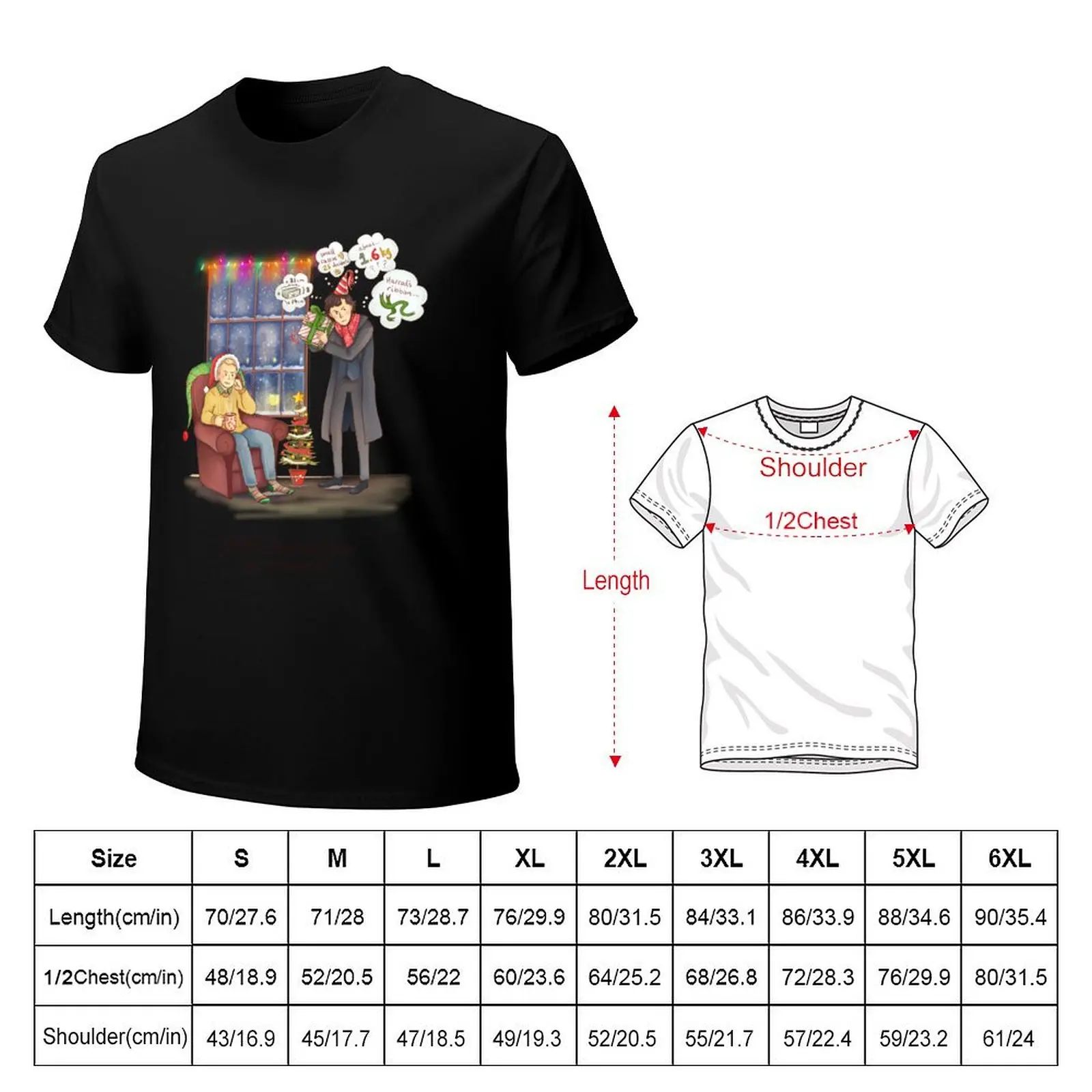 Sherlock's Santa Scan T-Shirt Thanksgiving Day Tee Top