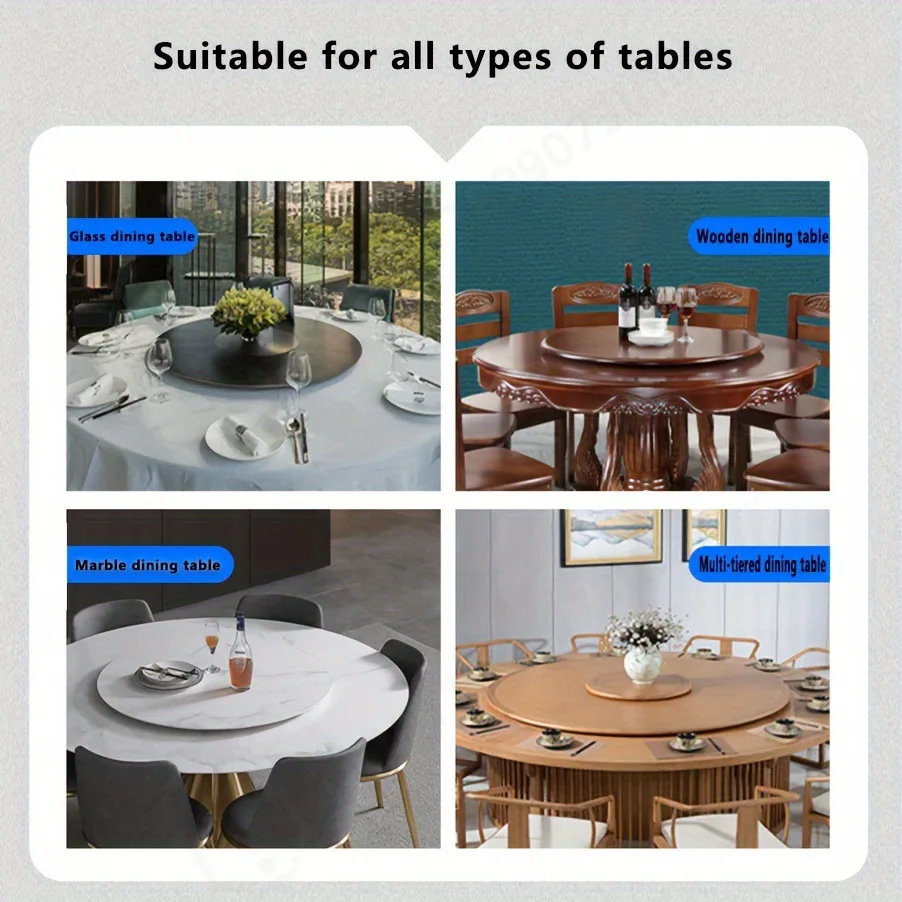 Rotating Turntable Bearing Base for Dining Table Solid Wood Glass Marble Round Table Swivel Track Accessory