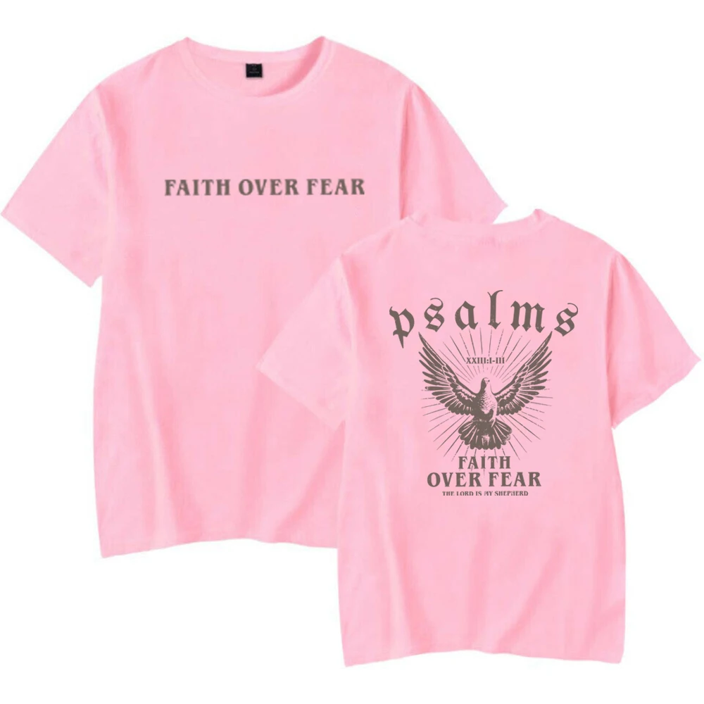 Faith Over Fear T Shirt Bible Verse Tshirt Christian Clothes Christian Merch Jesus Is King Motivational Shirt Religious Tee