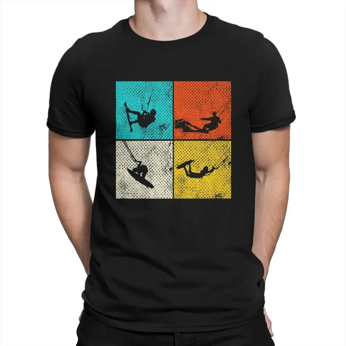 Kitesurfing Kitesurfers T-Shirt Men Water Sports Funny Pure Cotton Tees O Neck Short Sleeve T Shirt Gift Tops