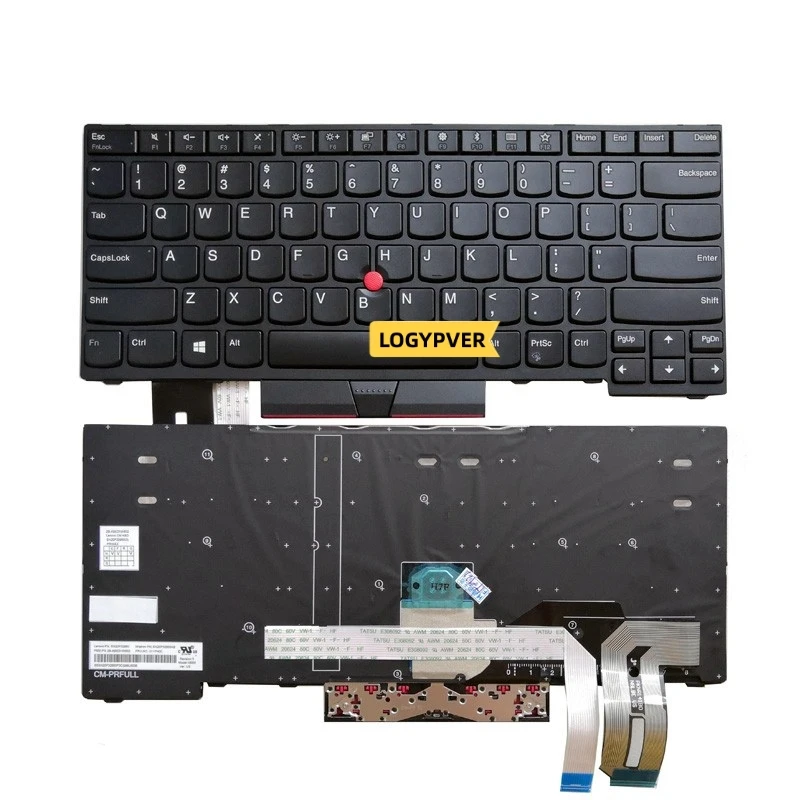 US English Keyboard for Lenovo Thinkpad T495 T490 E495 E490S E480 E485 L480 L380 E490 L490 Yoga L390 T480S P43S Laptop Backlit