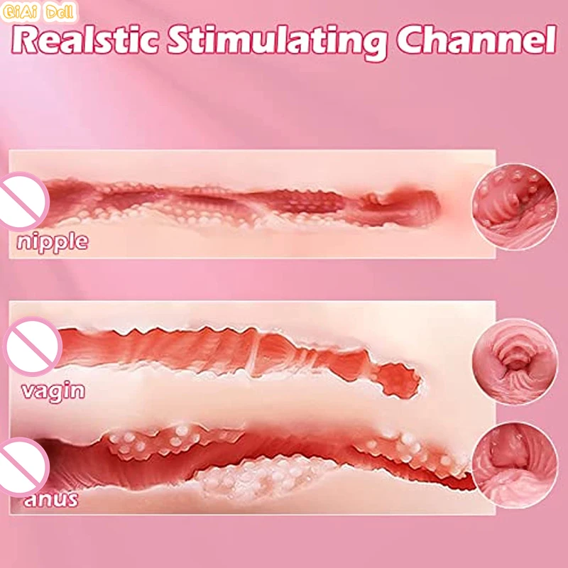 Male Masturbator Novelty Toy Masturbation Female Vagina and Anus 4-channel Sex Toy Adult Sex Airplane Cup Portable Pocket Cat