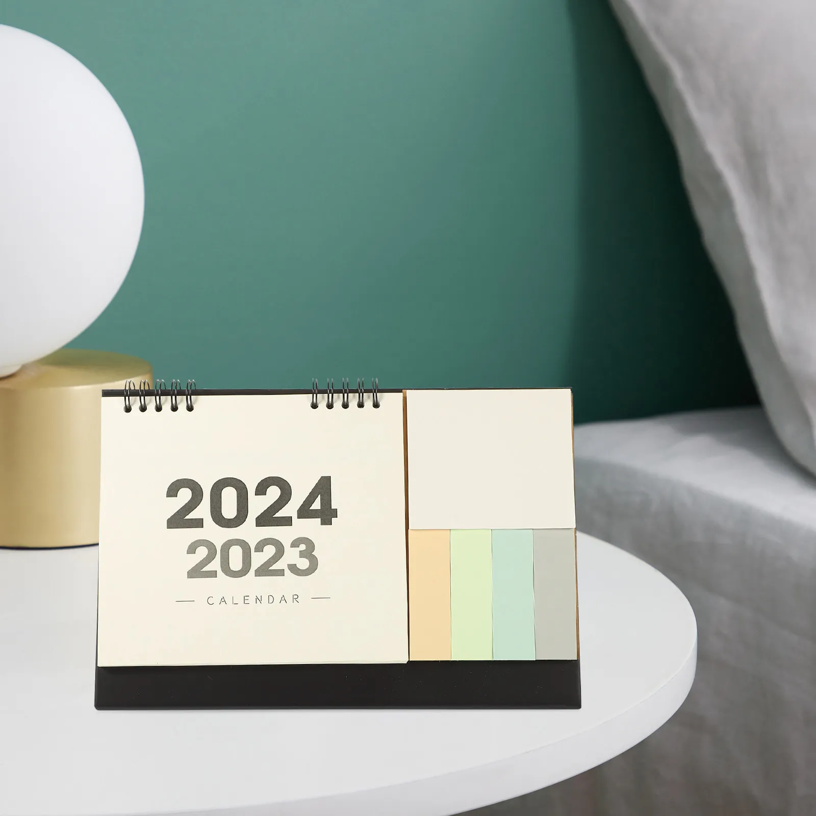

2024 Standing Desk Calendar Monthly Flip Style Thick Paper Calendar Compact Size Simple Chic Decor for Teachers Office Workers