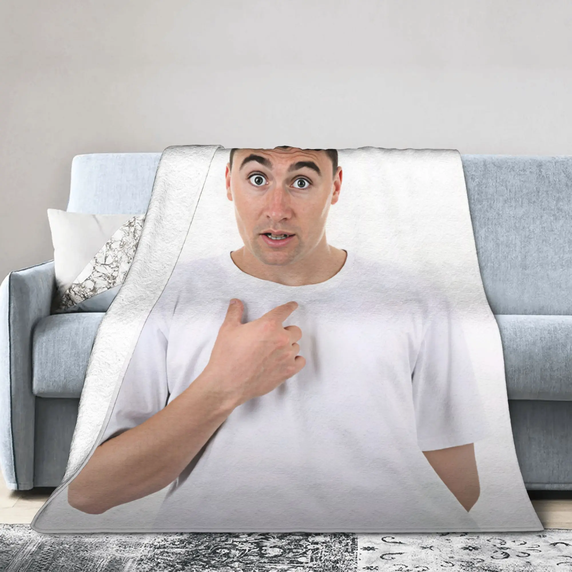 Warm Comfy Bedding Throws Picnic Confused Charlie Kirk Blankets  Flannel Bedspread For Living Room Aesthetic Sofa Bed Cover