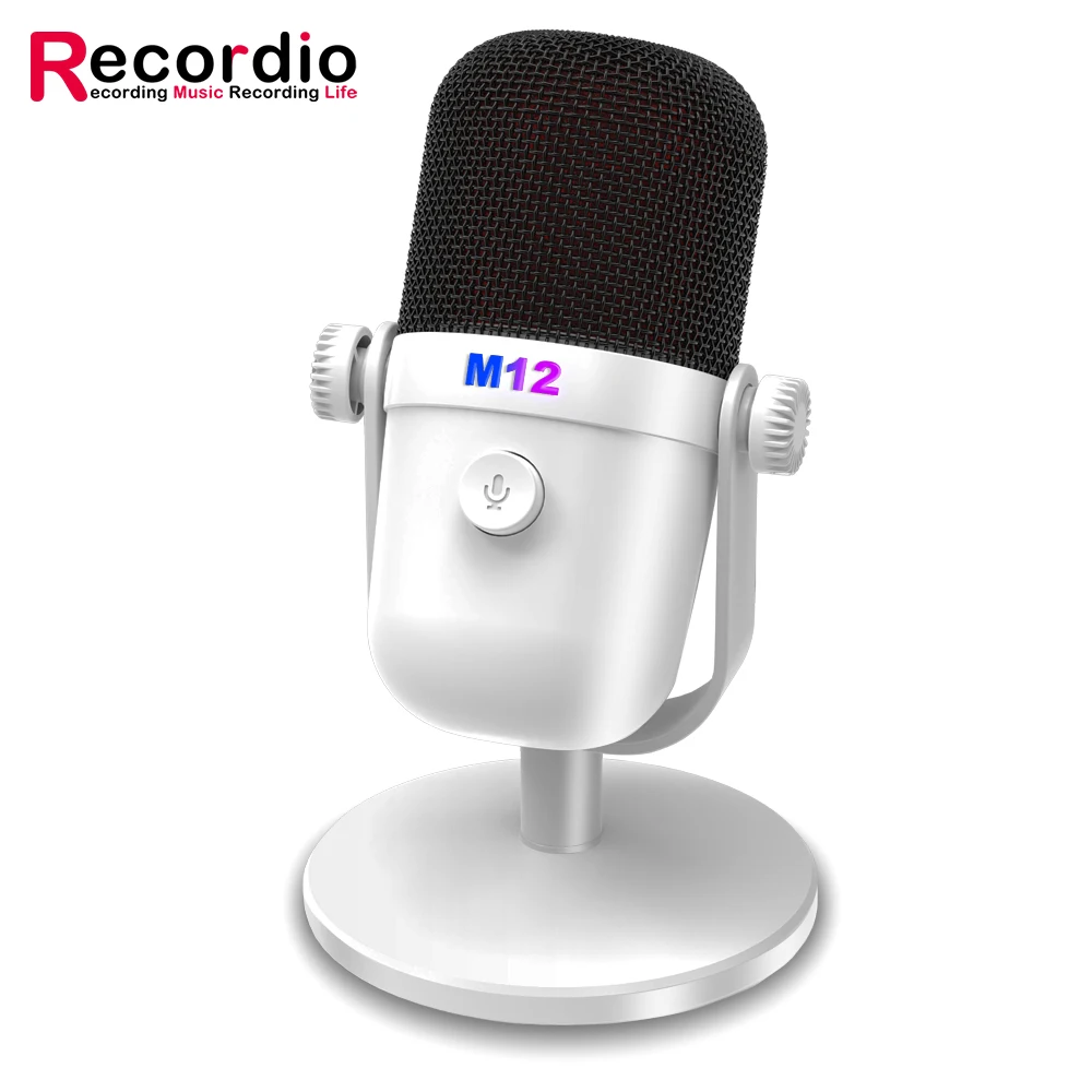 gam-m12-recordioコンデンサーマイク-rgb-usb有線マイク-コンピューターゲーム、ポッドキャスティング、スタジオ録音用