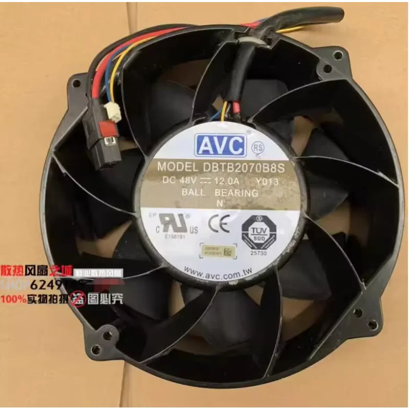 

AVC DBTB2070B8S Y013 DC 48V 12.0A 200x200x70mm Server Cooling Fan