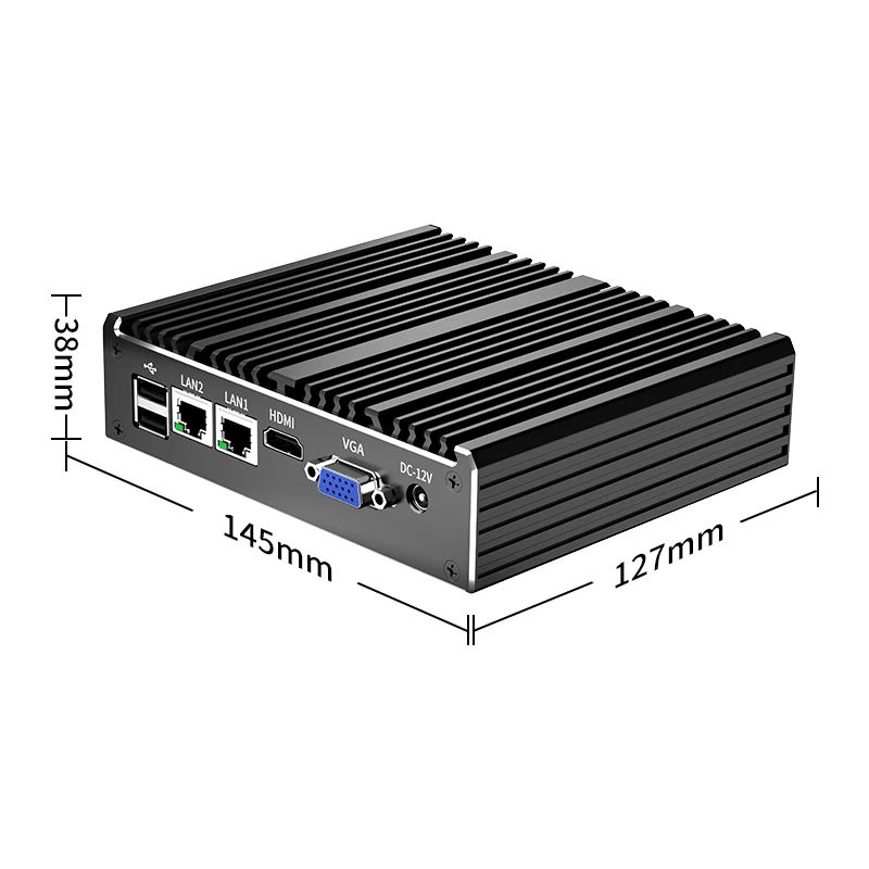 Intel Celeron Fanless Industrial IoT Mini PC N2840 N2930 J1900 2x COM RS232 RS485 2x Gigabit Ethernet Support WiFi 3G 4G SIM