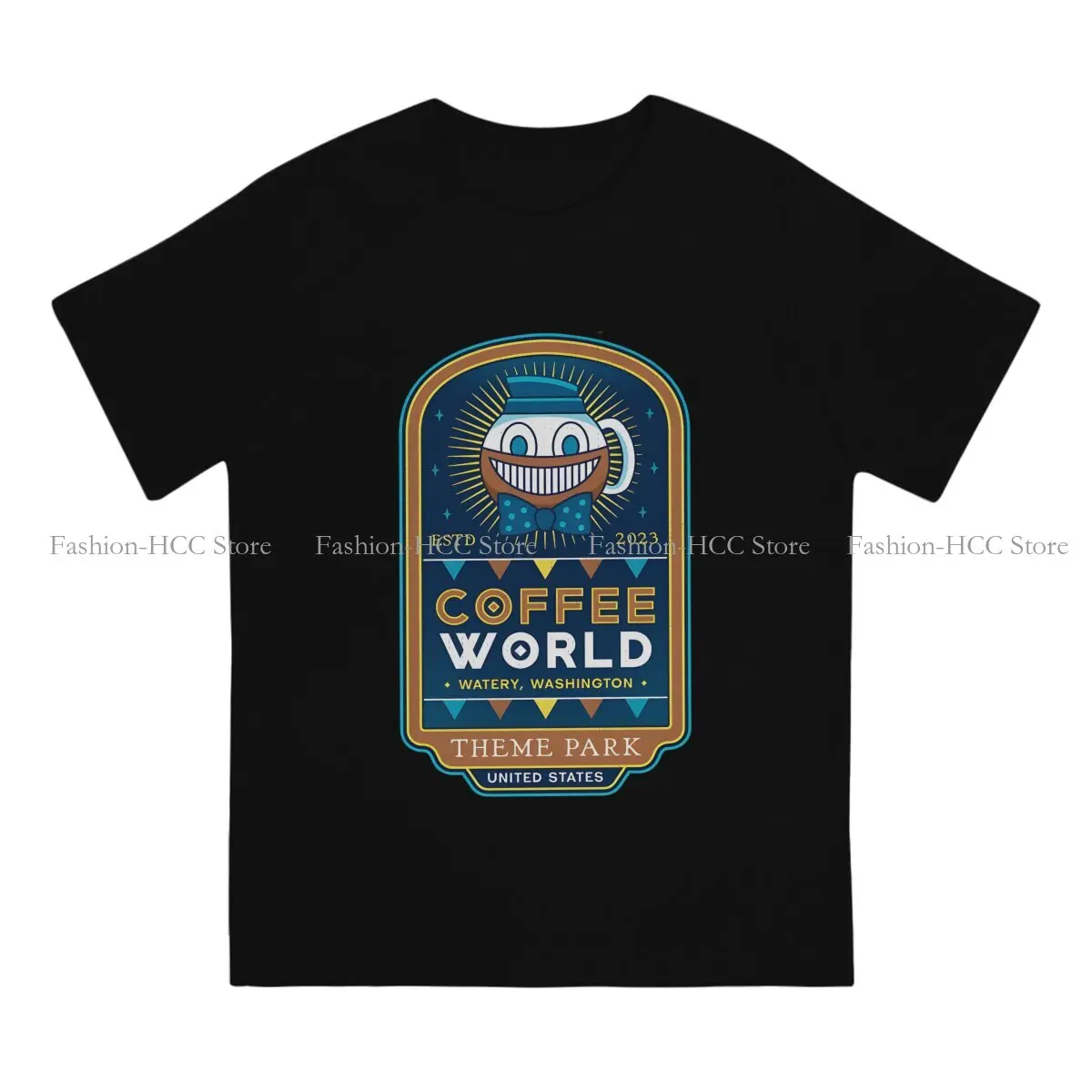 Alan Wake Watery Coffee World Tshirt Graphic Men Tops Vintage Fashion Summer Polyester  Streetwear Harajuku T Shirt