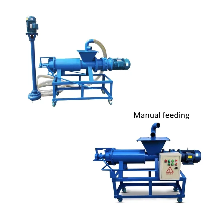 

Screw type sludge dehydrator cow dung manure dewatering machine solid liquid fertilizer separator