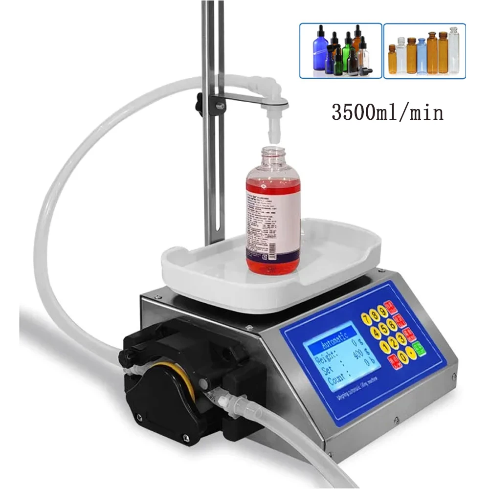CSY3500 연동 펌프 충전 기계, 향수 필러, 자동 3500 ml/m, 액체 페이스트, 에센셜 오일, 네일 광택제, 올리브 화학