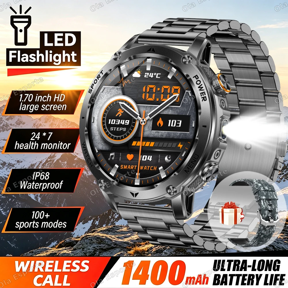 Military Smart Watch with AMOLED Screen & GPS