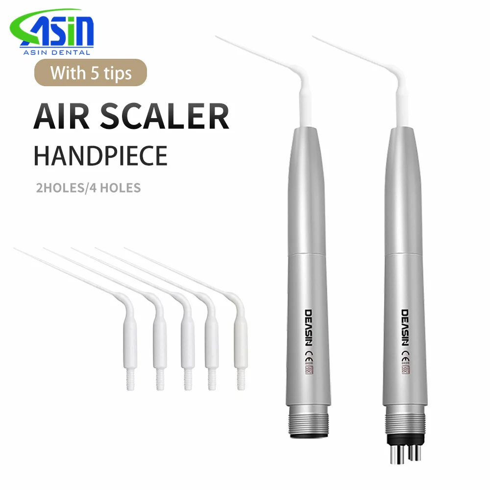 

Dental Air Scaler activator Handpiece Activation Irrigation Perio Scaling With 5 tips Tooth Cleaner 2/4 Holes