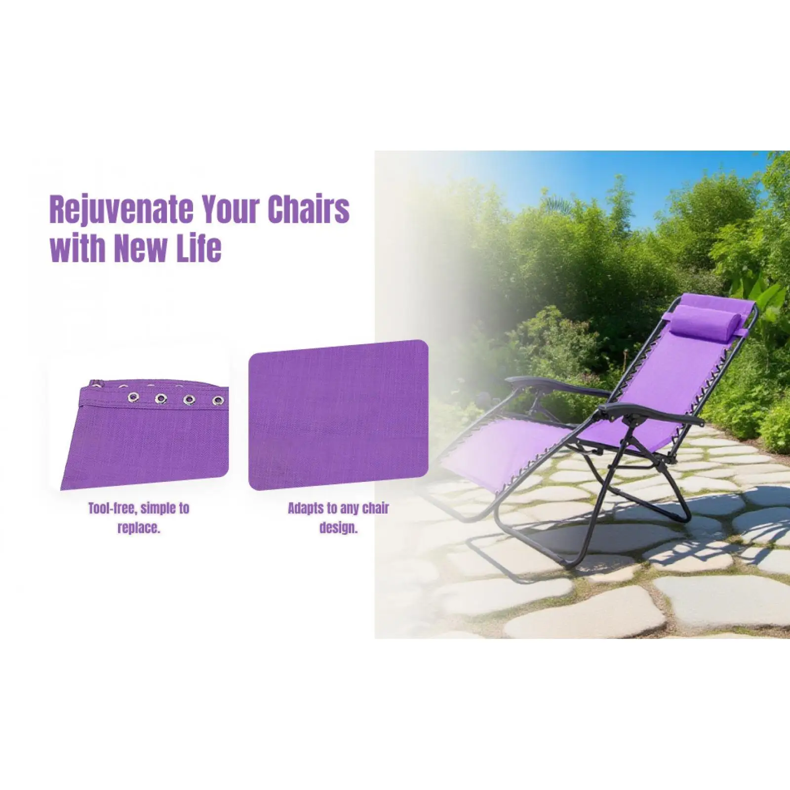 Recliner Replacement Mesh Universal Folding Chair Accessories for Spare Parts Beach Leisure Chair