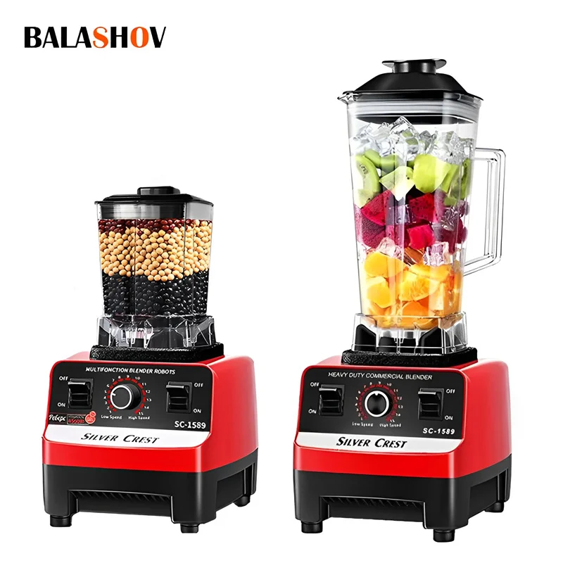 2000W Heavy Duty Commercial Blender Fruit Mixer Juicer Food Processor Ice Smoothies Blender High Power Juice maker Crusher 220V