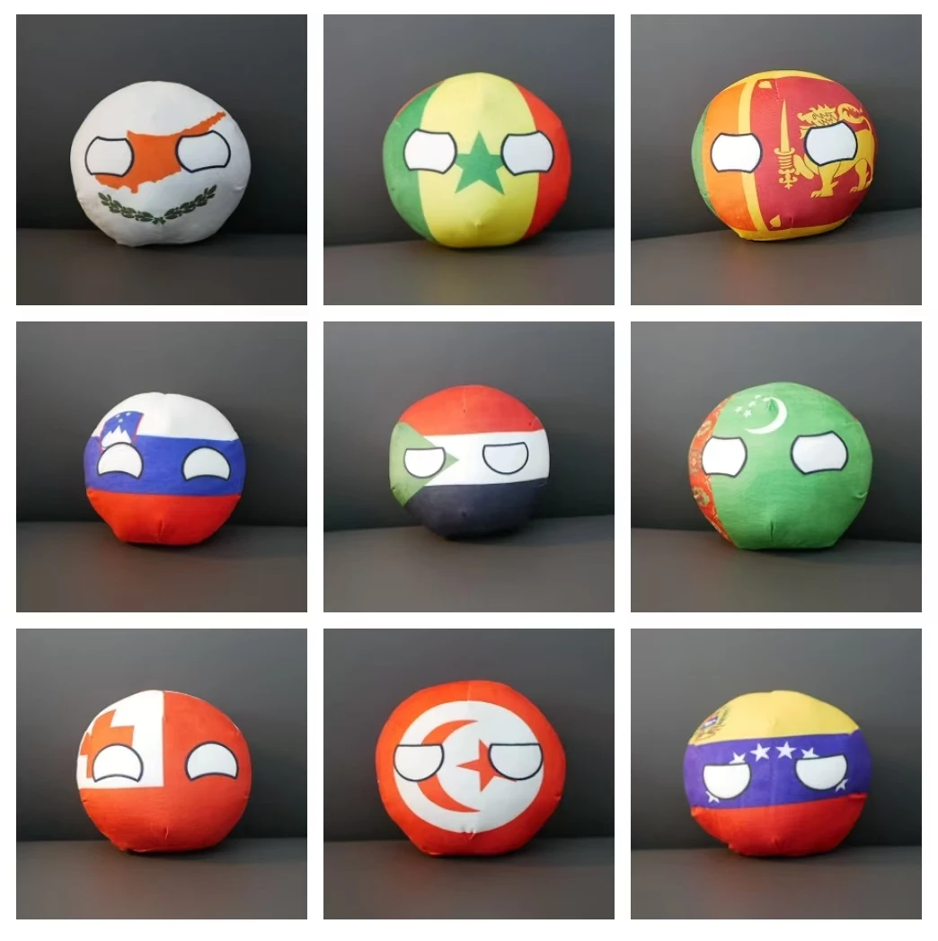 9cm/20cm Polandball Plush Doll Sweden Senegal Venezuela Sudan Jamaica Sri Lanka Turkmenistan Countryball Pendant Toy Gift