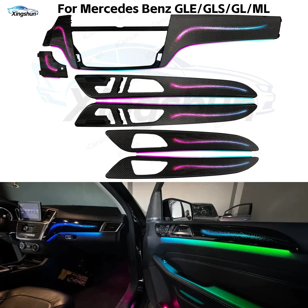 

64 Colors Dynamic W166 Ambient Light for Mercedes Benz X166 ML/GL/GLE/GLS Car Interior LED Lighting Upgrade Accessories