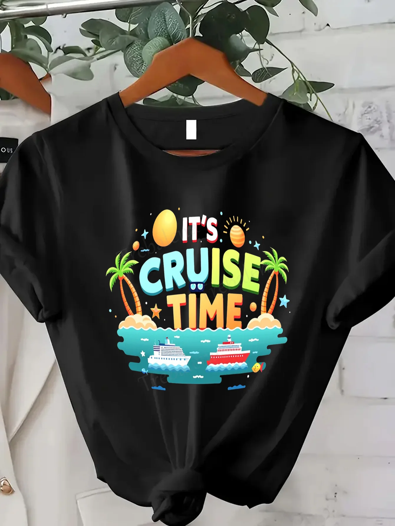 

Women T-shirt Cruise Time Vibes Women's Sexy T-Shirt Summer Beach Style
