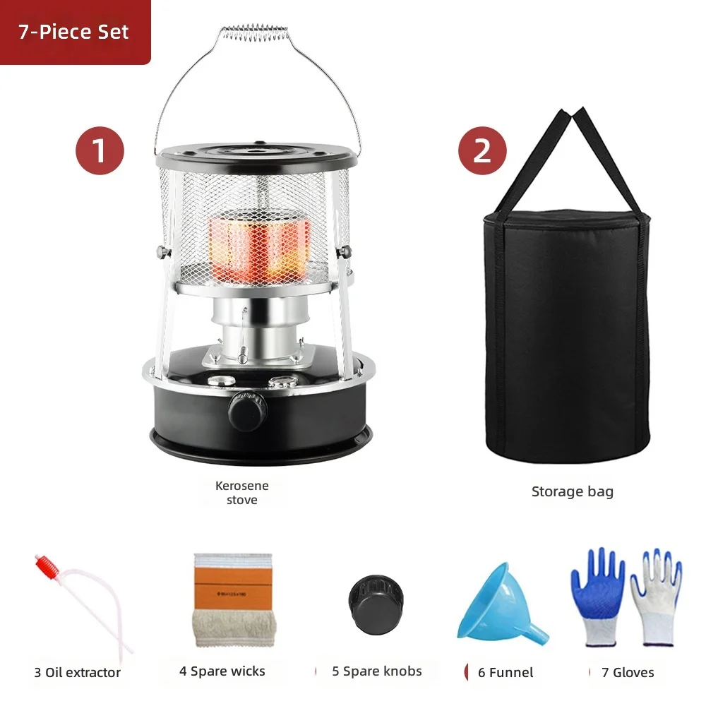 Adjustable-height  heater, outdoor stove, multi-functional windproof heater for powerful heating, cooking and barbecue