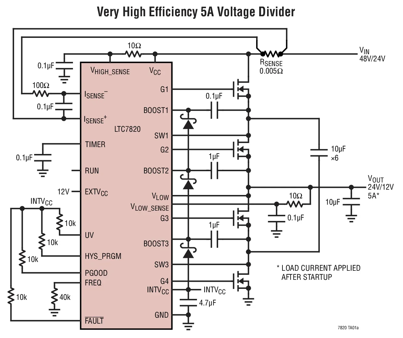 LTC7820 LTC7820EUFD LTC7820IUFD - Fixed Ratio High Power Inductorless (Charge Pump) DC/DC Controller
