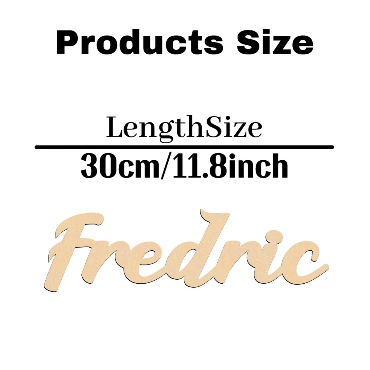 1pc NEW Fredric example Custom Text Wooden Sign Wooden Plaque Wood Material Vertical Orientation Door Hanging Decor