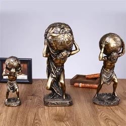 Greek Atlas Statue Mythology Decoration Titans God Resin Sculpture Decorations Desktop Vintage Greek Atlas Figurine Home Decor