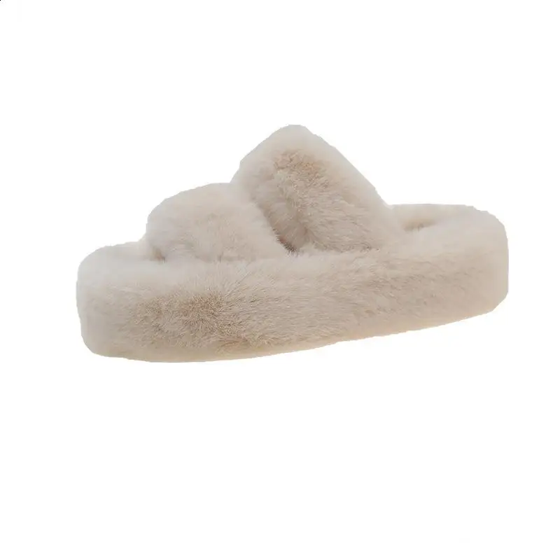 Flat Shoes Female Flock Rubber Rome Short Plush with Flock Shoes Slippers Flat Rome Rubber Short Plush