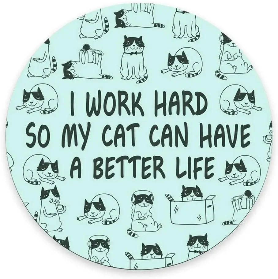 Moderate thickness Rectangular gaming mouse pad funny cat office decor cat lady present coworker cubicle gift