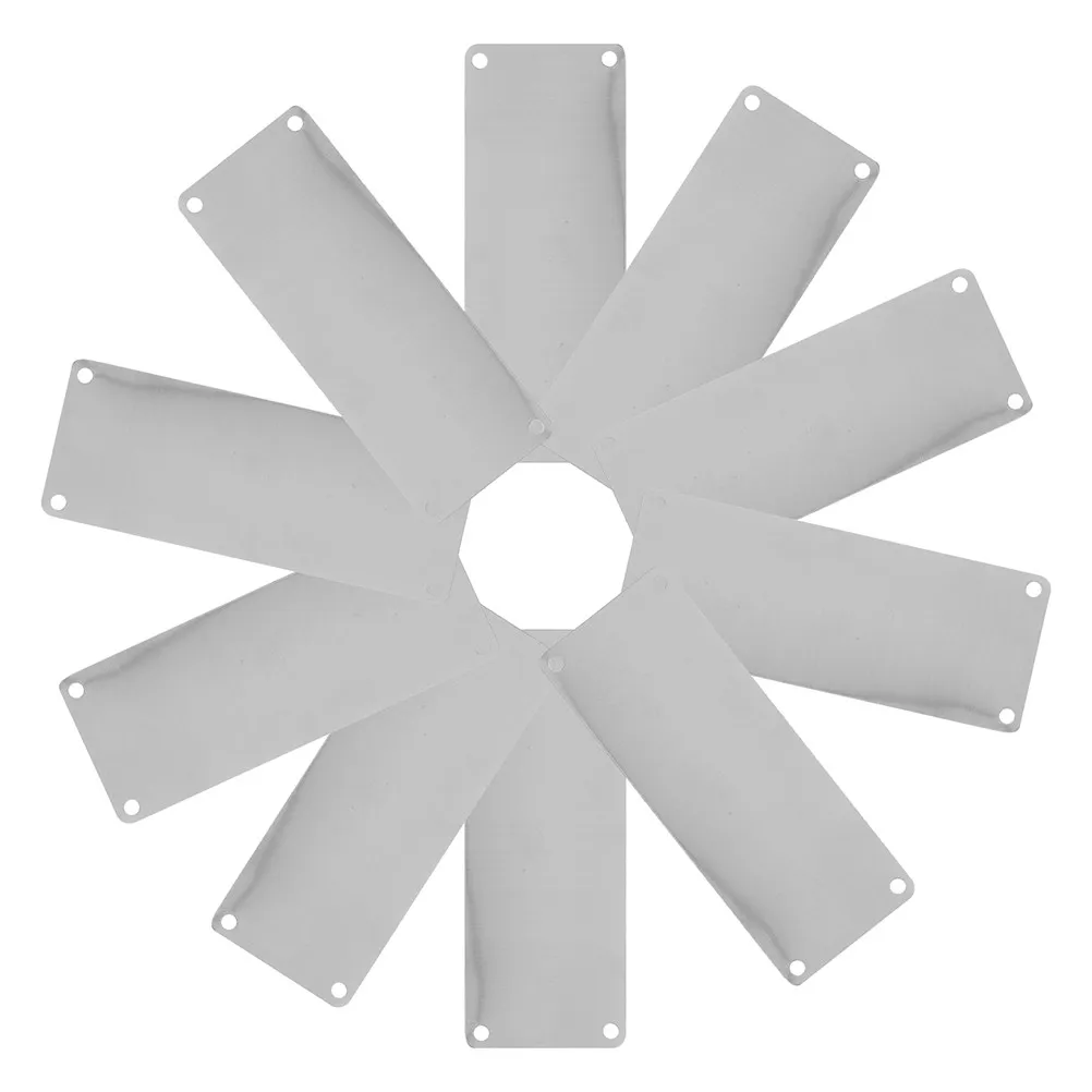

10Pcs Stainless Steel Blank Metal Sign Rectangle Engraving Blank for DIY Name Plate Door Tag Stamping Outdoor Office Use
