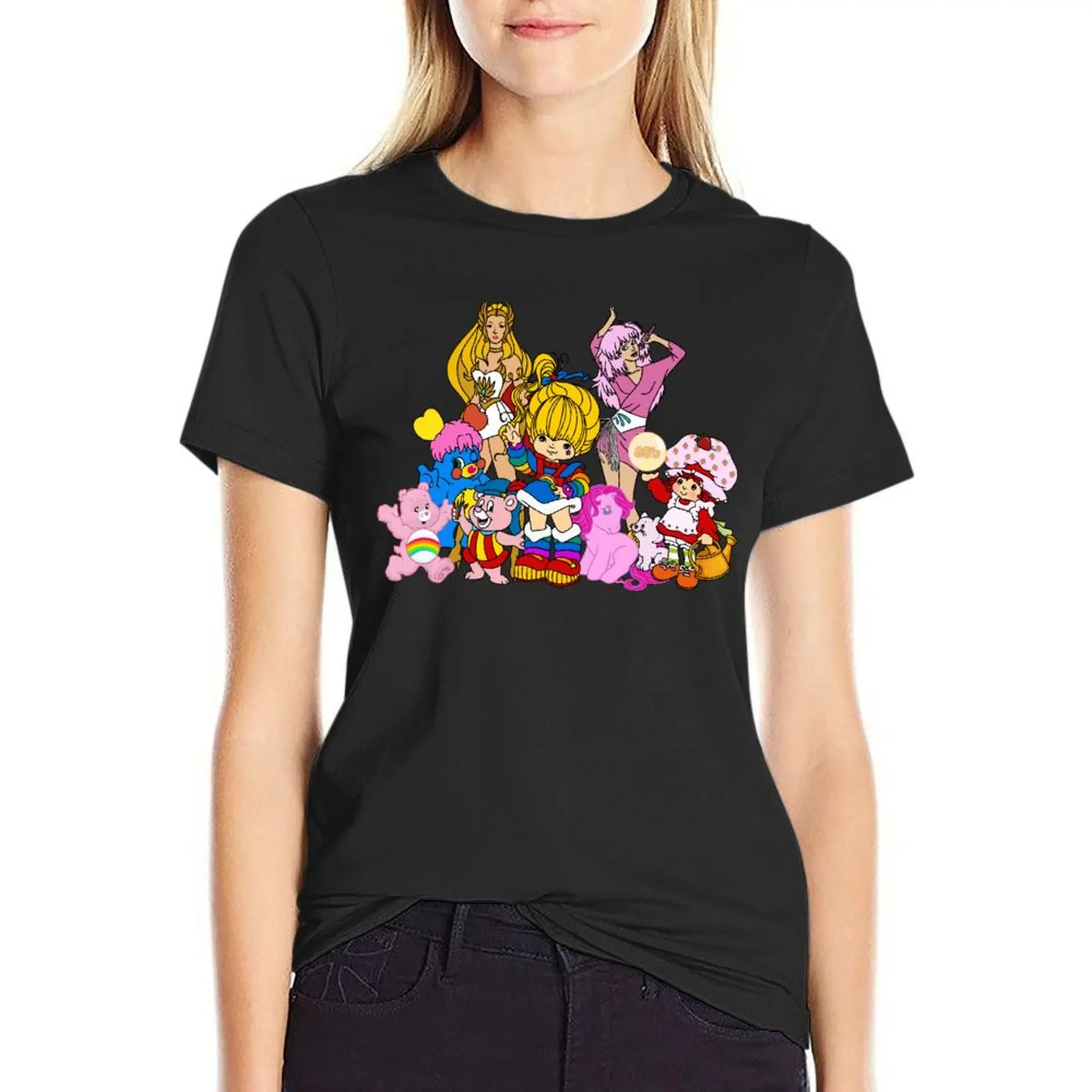 

Squad 80s Cartoons T-Shirt quick-drying vintage clothes summer top customs oversized workout shirts for Women